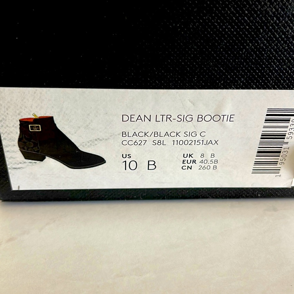 Coach Black Leather Bootie